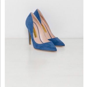 Rupert Sanderson blue suede pumps